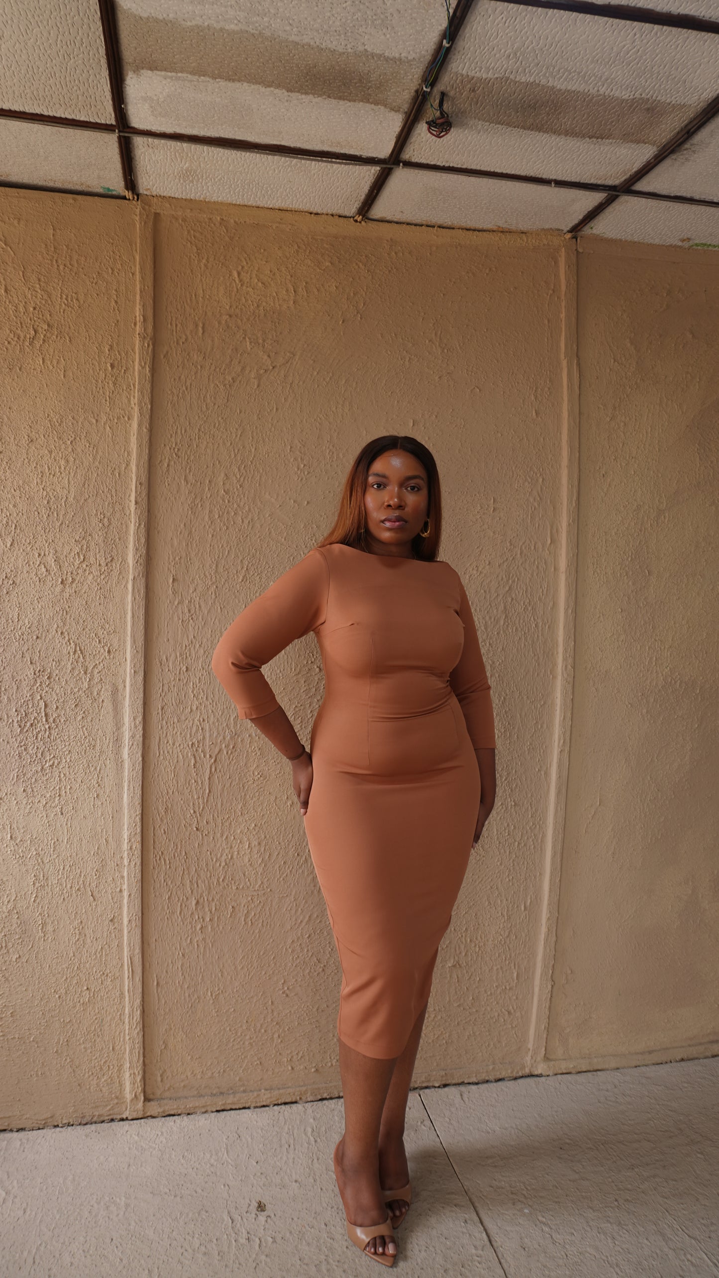 Essential Midi Dress Nude