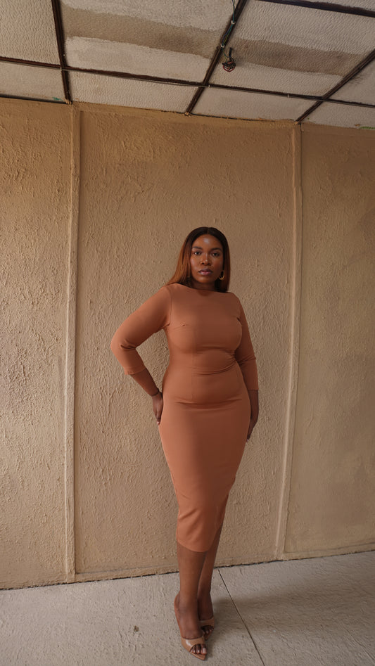 Essential Midi Dress Nude