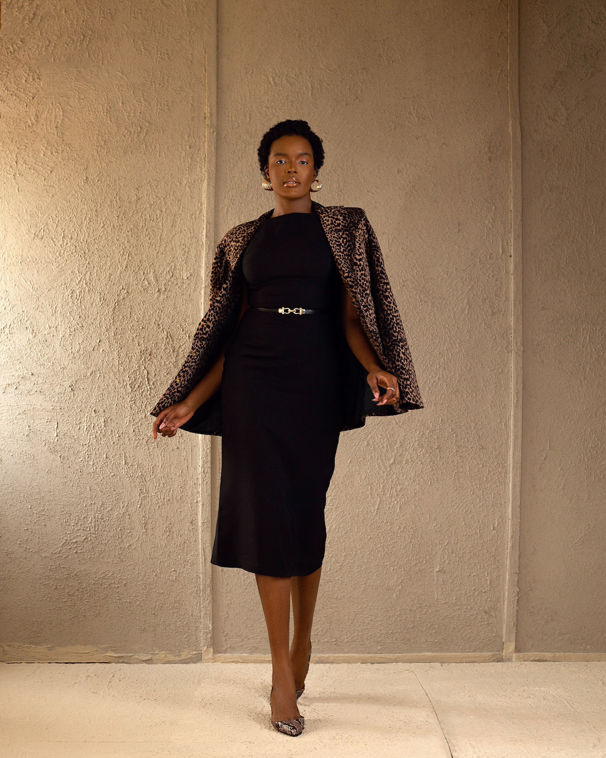 Kamil Blazer Brown Print