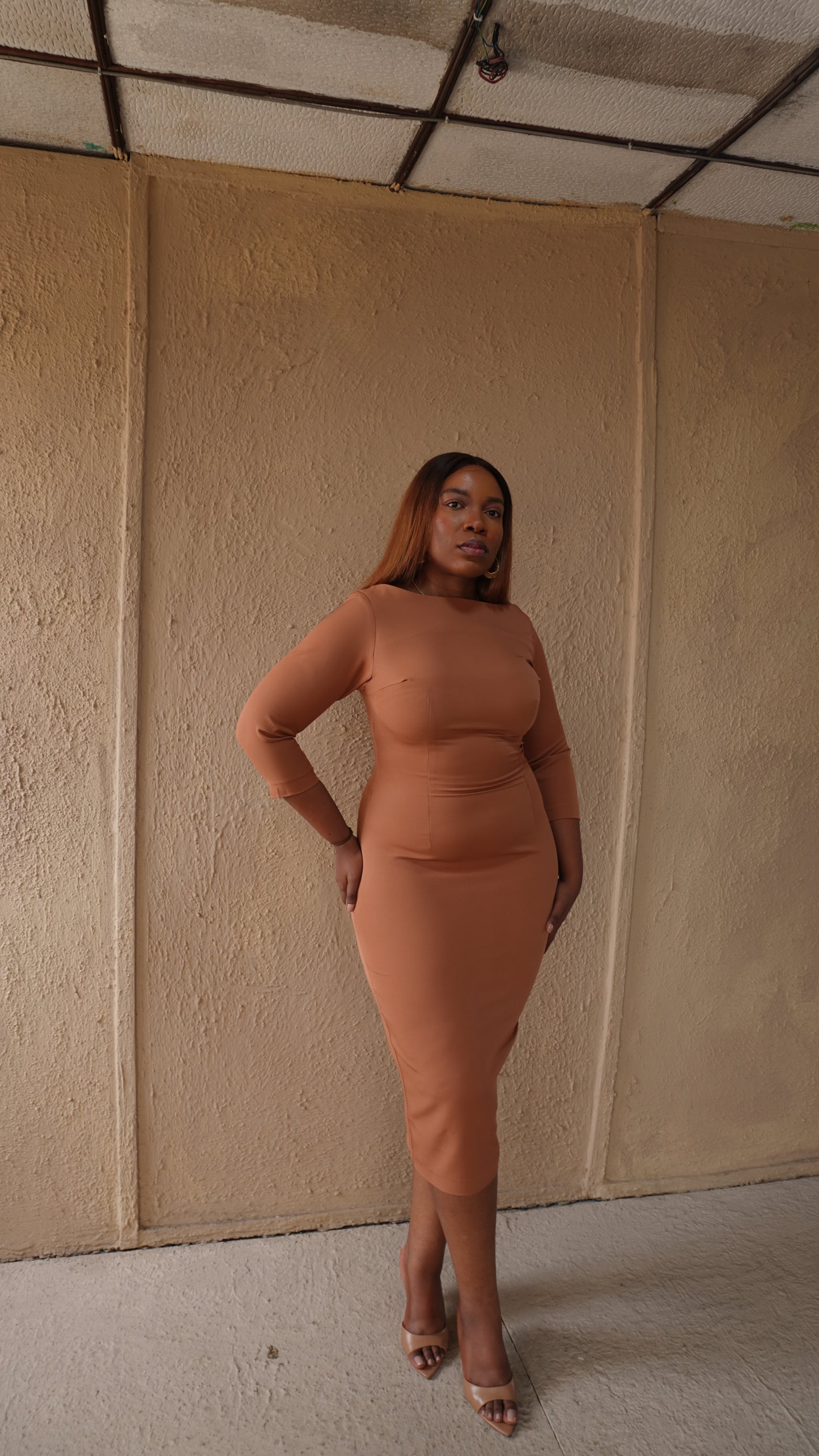 Essential Midi Dress Nude