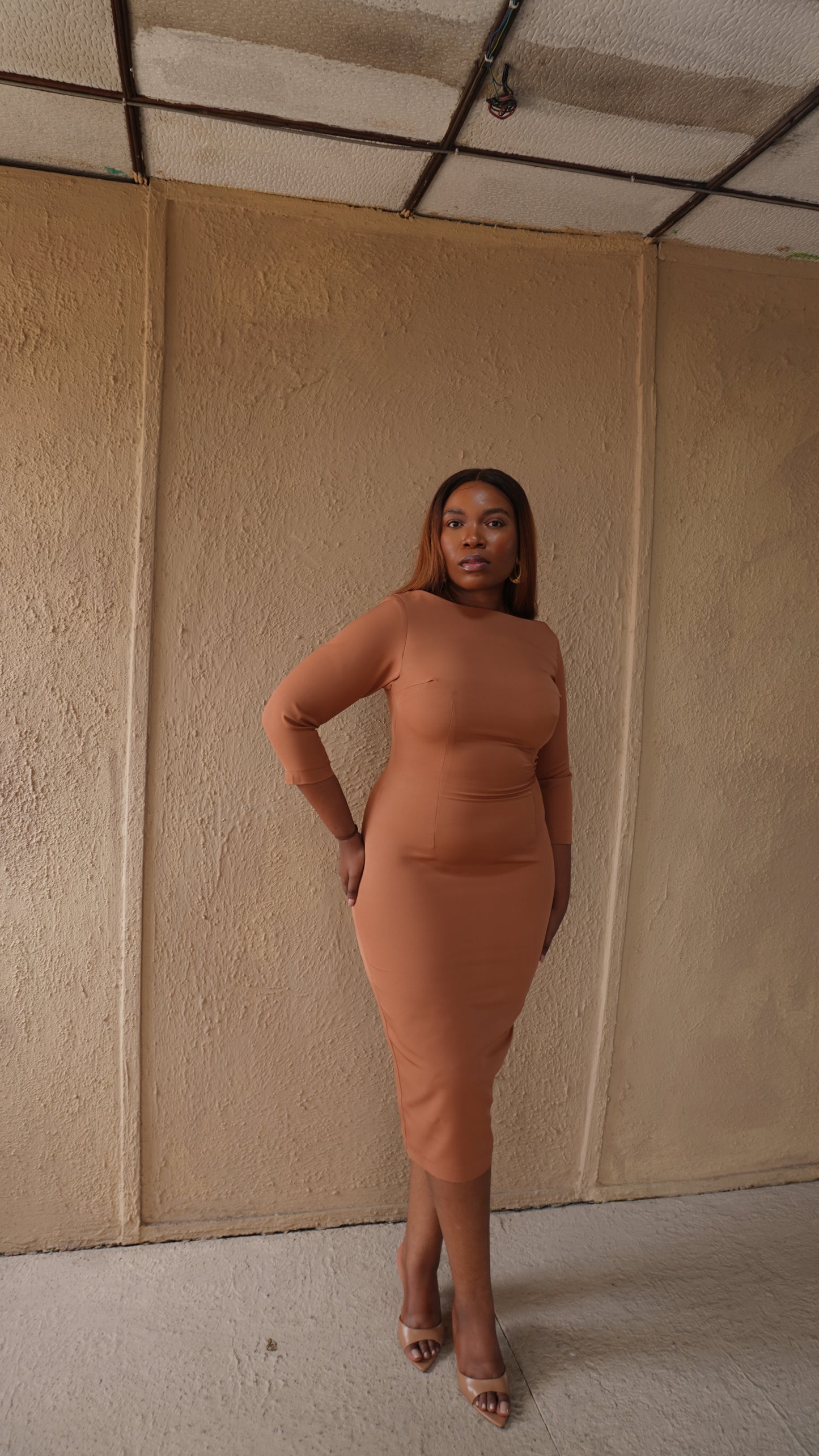 Essential Midi Dress Nude