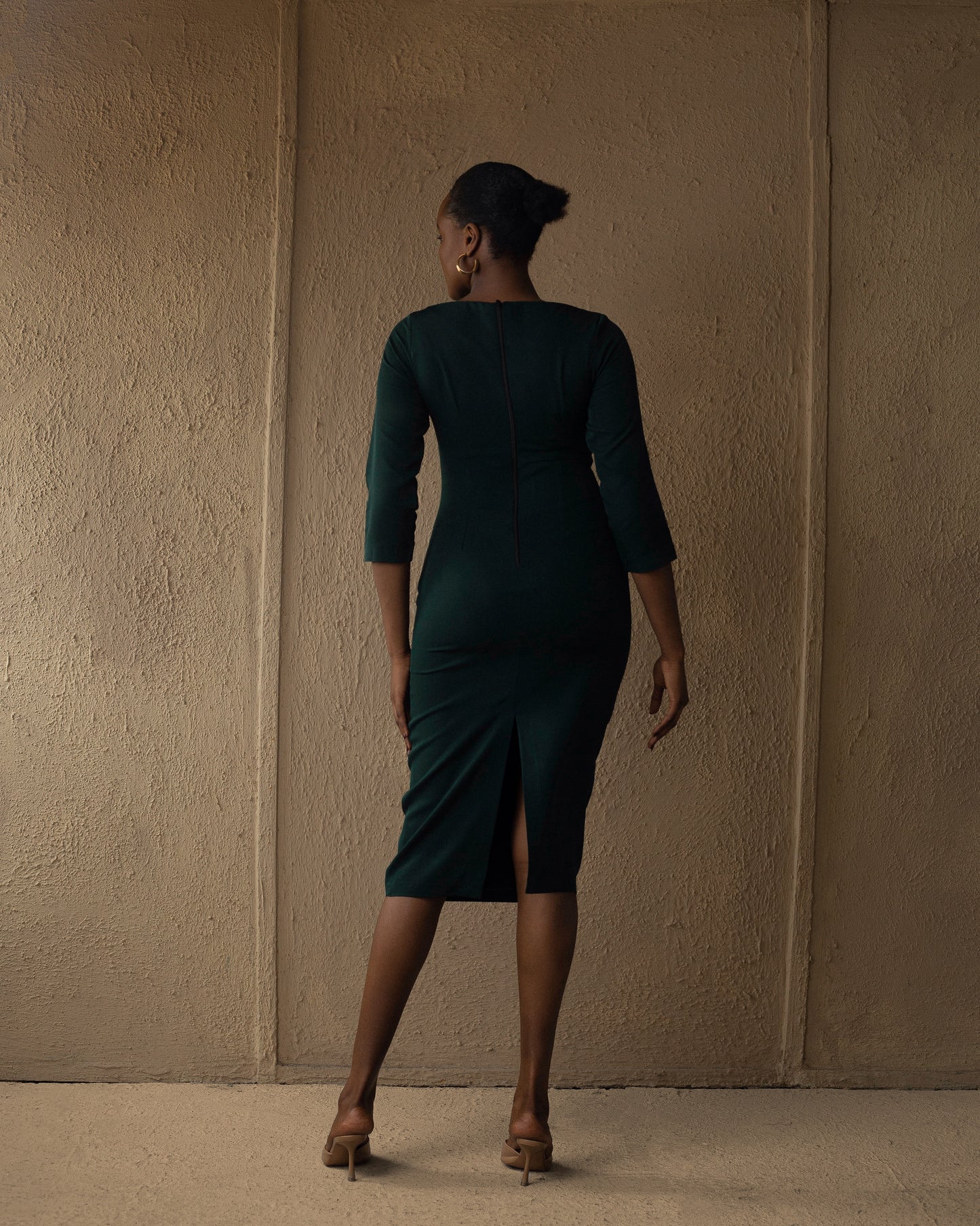 Essential Midi Dress Emerald Green