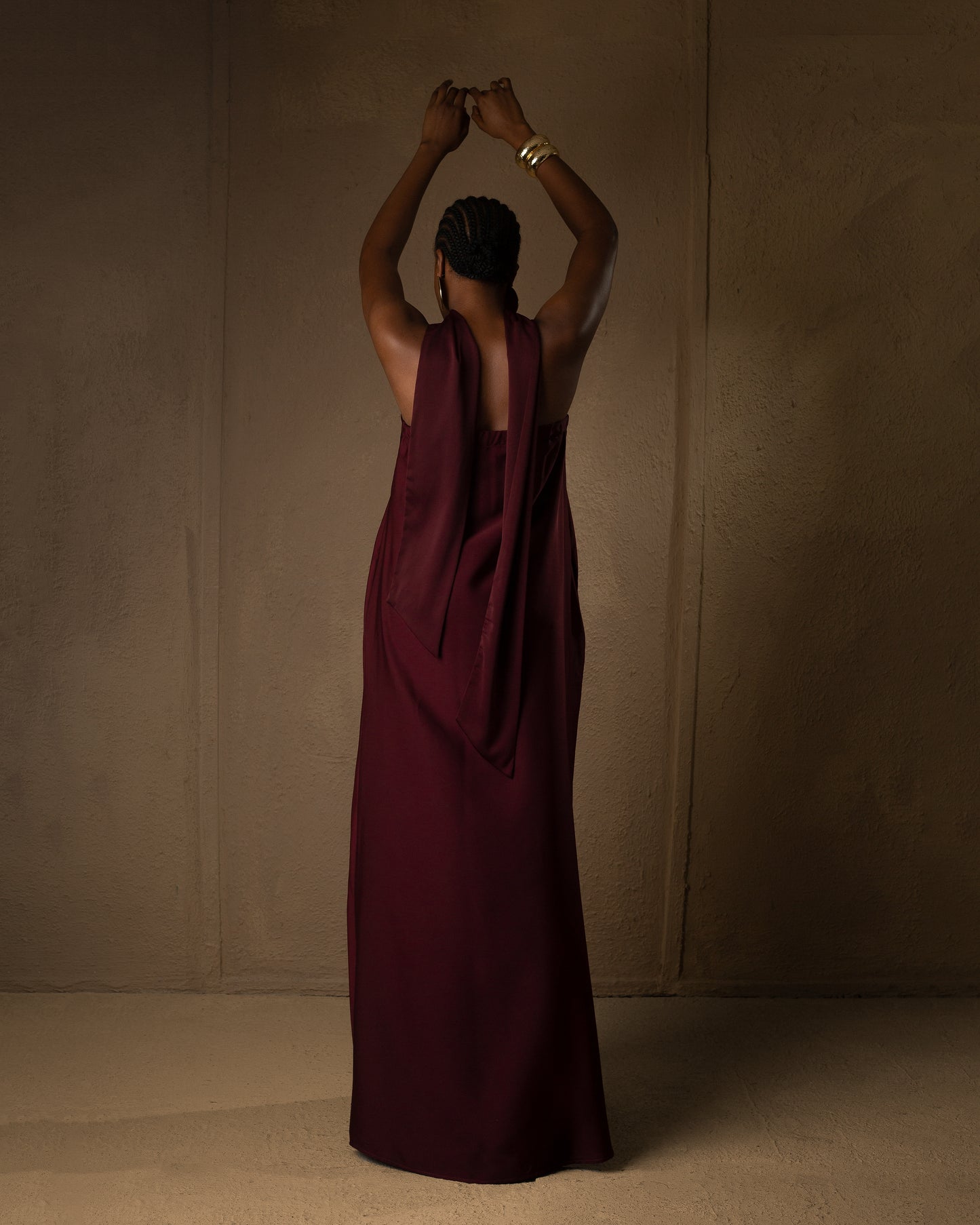 A Line Dress Bordeaux