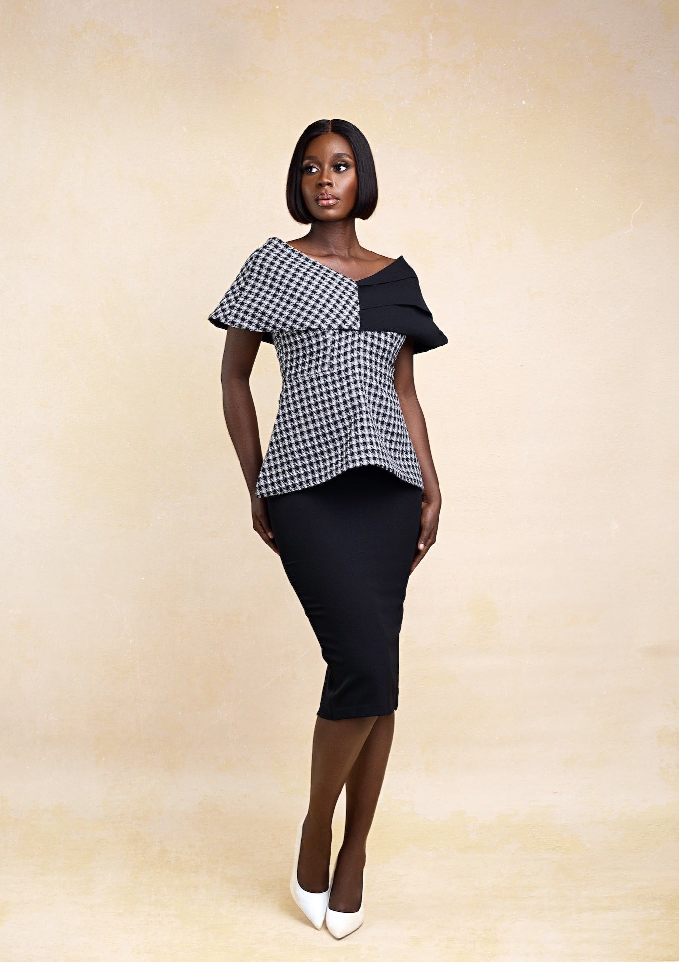 Karabo Dress Black and White