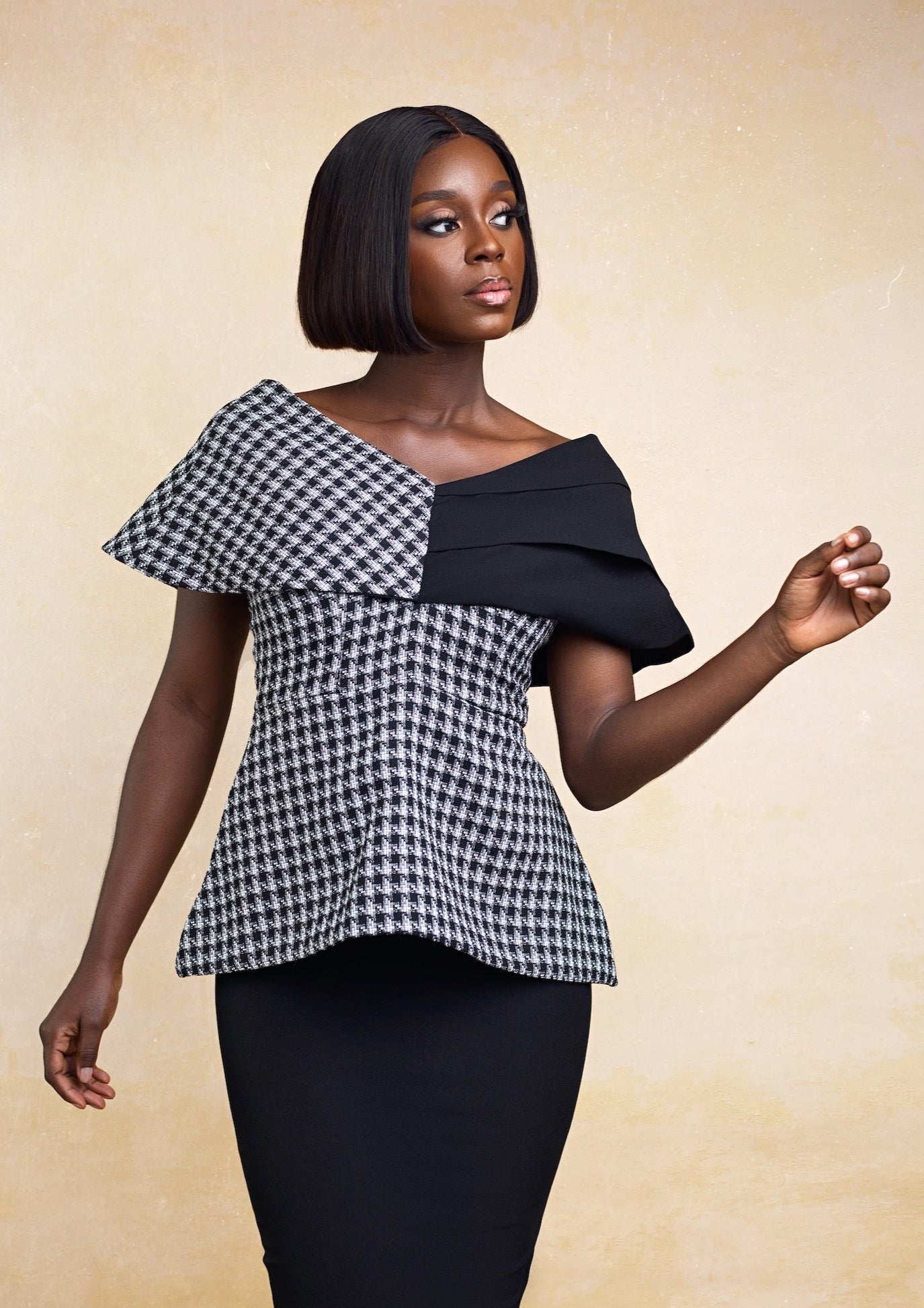 Karabo Dress Black and White