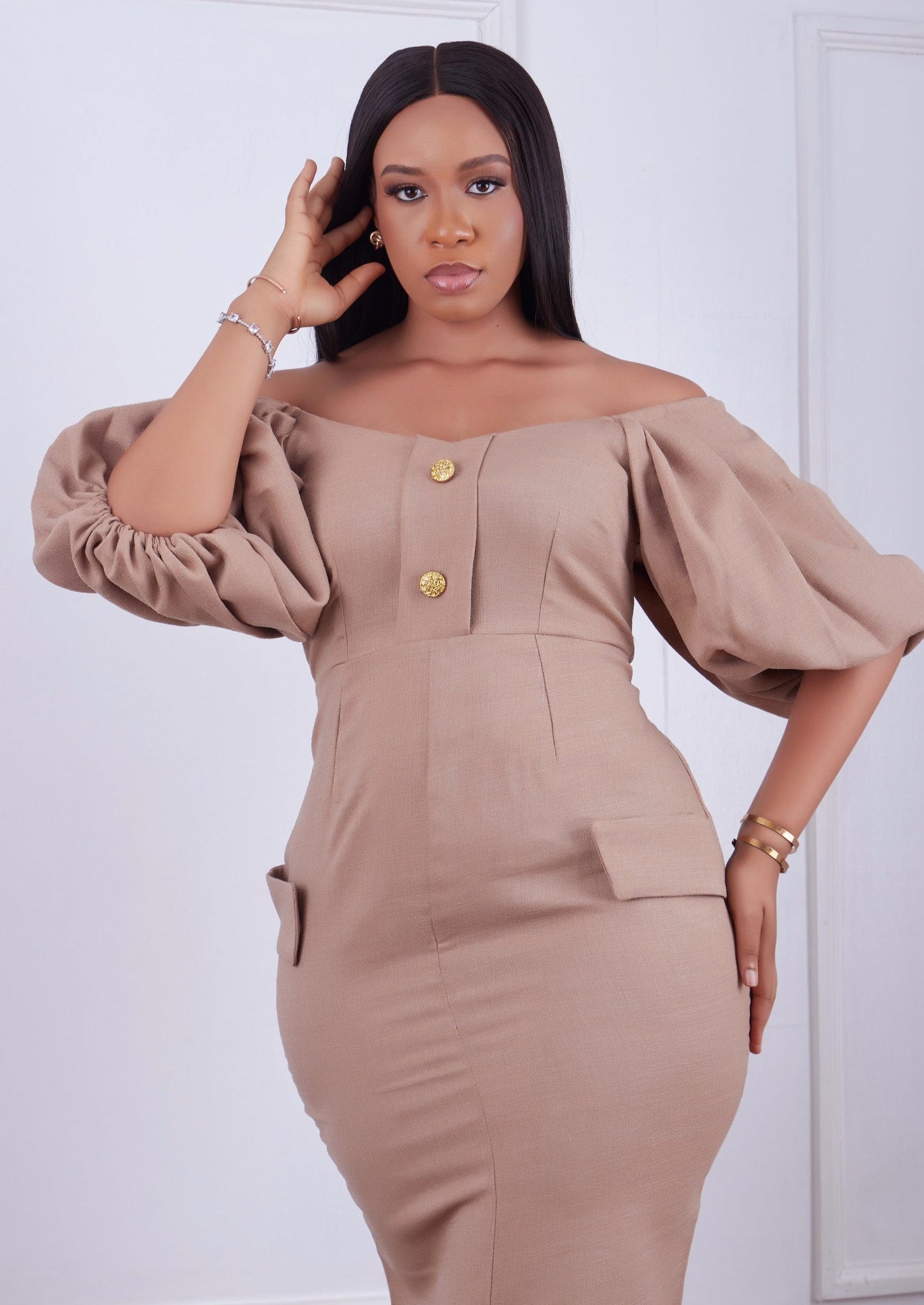 Americano Dress Nude