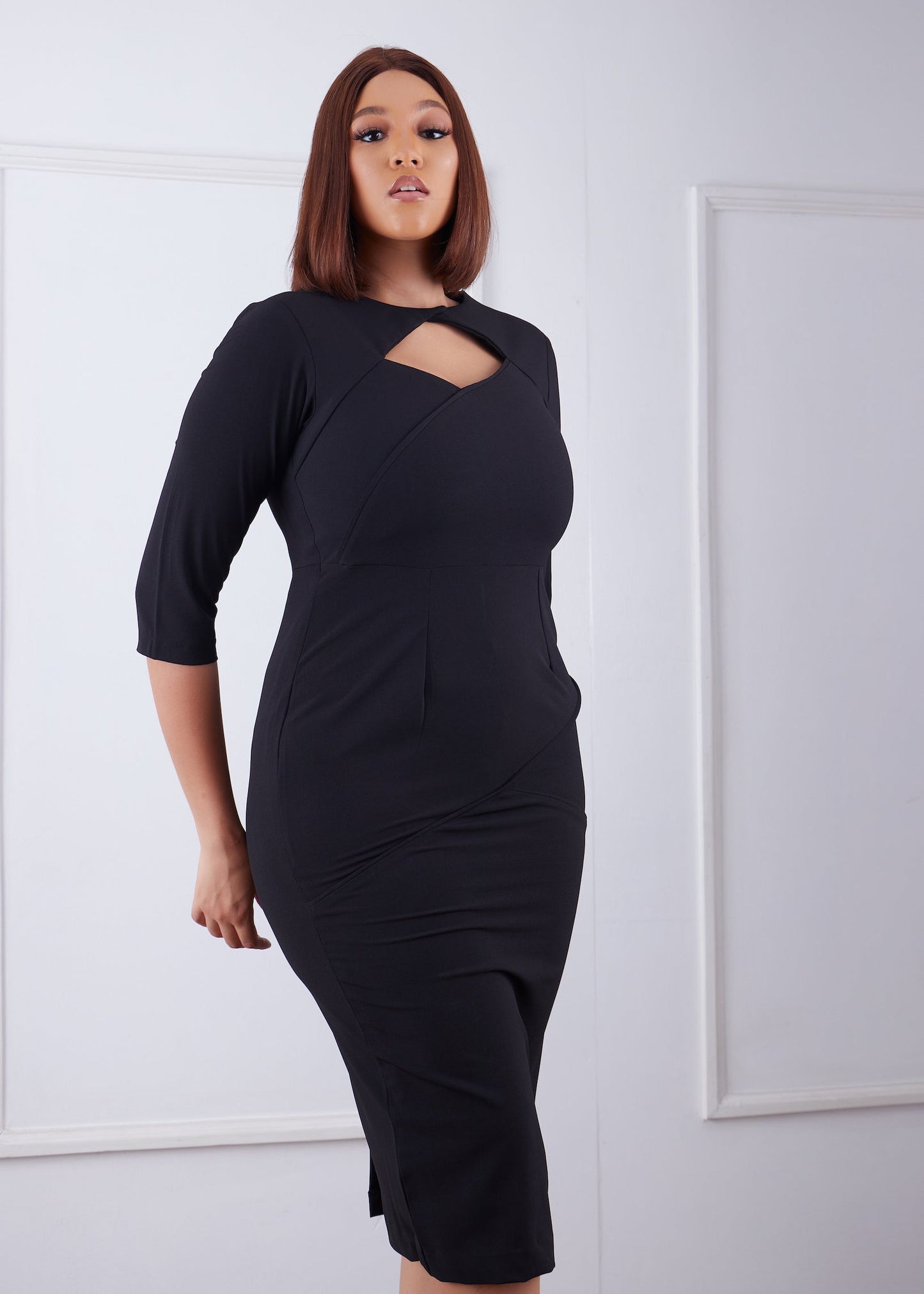 Diamond Heart Dress Black