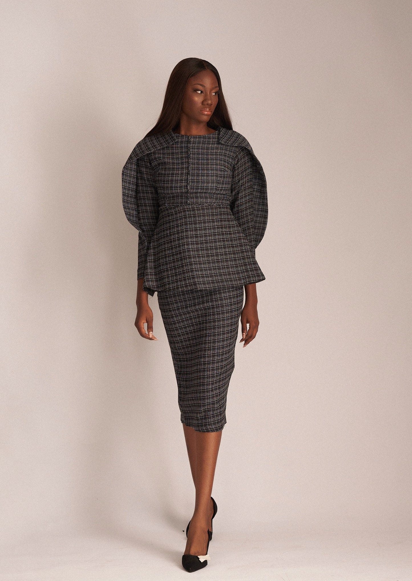 Habiba Black Print
