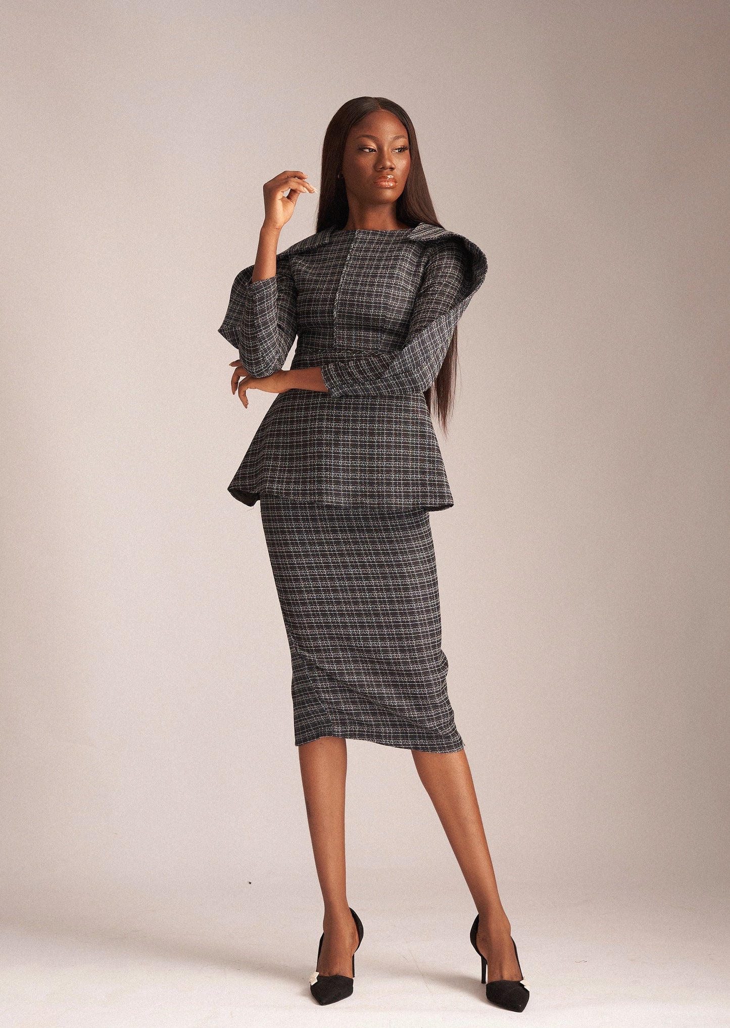 Habiba Black Print