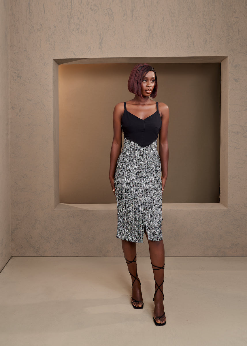Efua Dress - Black Print