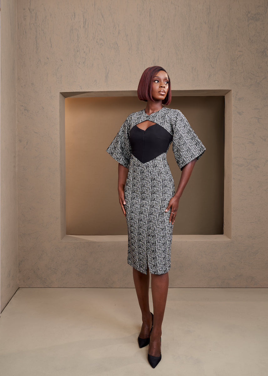 Efua Dress - Black Print