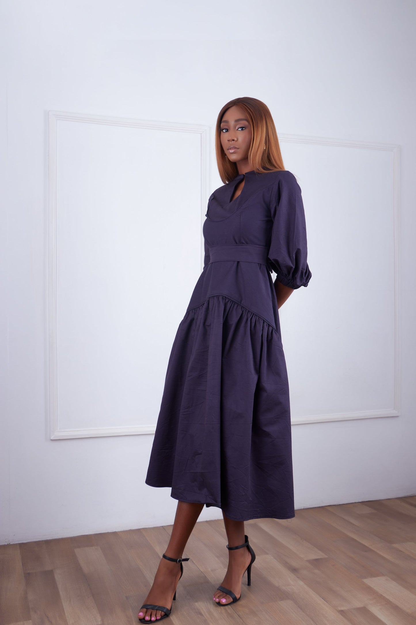 Macchiato Dress Navy Blue