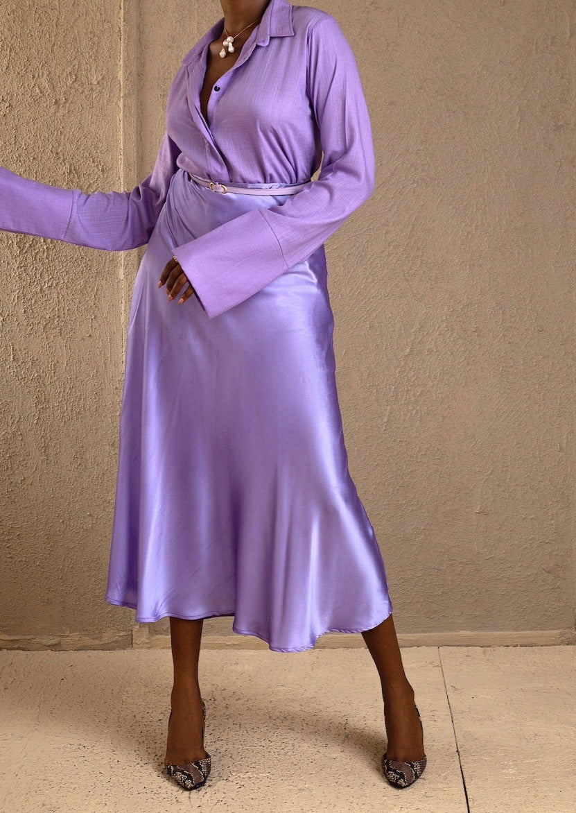 Lilac slip skirt best sale