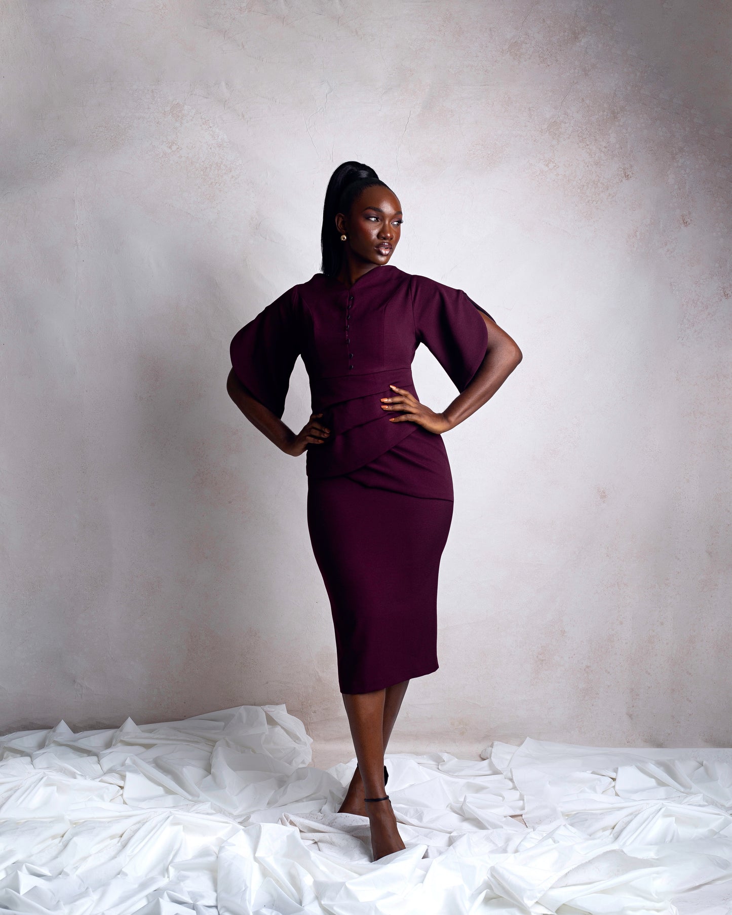 Adesewa Dress Burgundy