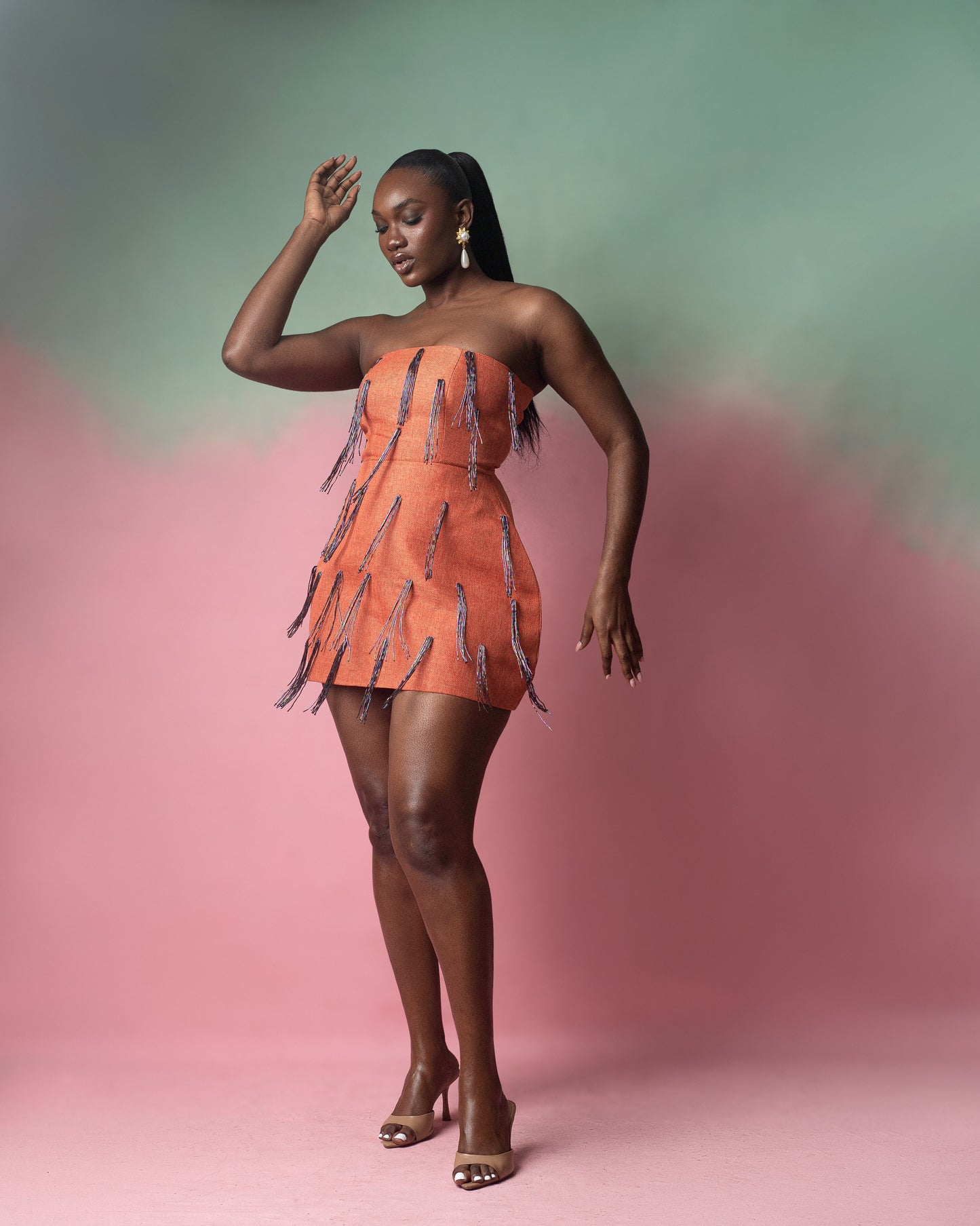 Tariebi Mini Dress Tangerine