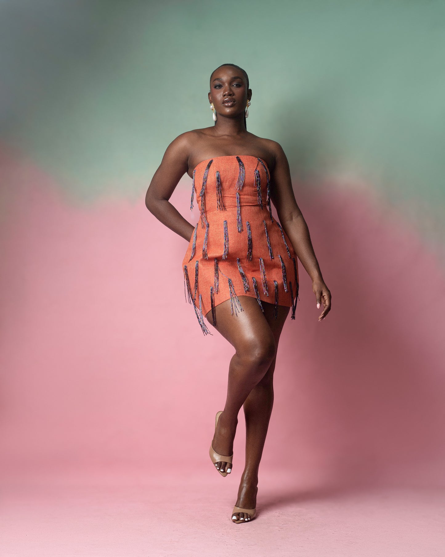 Tariebi Mini Dress Tangerine