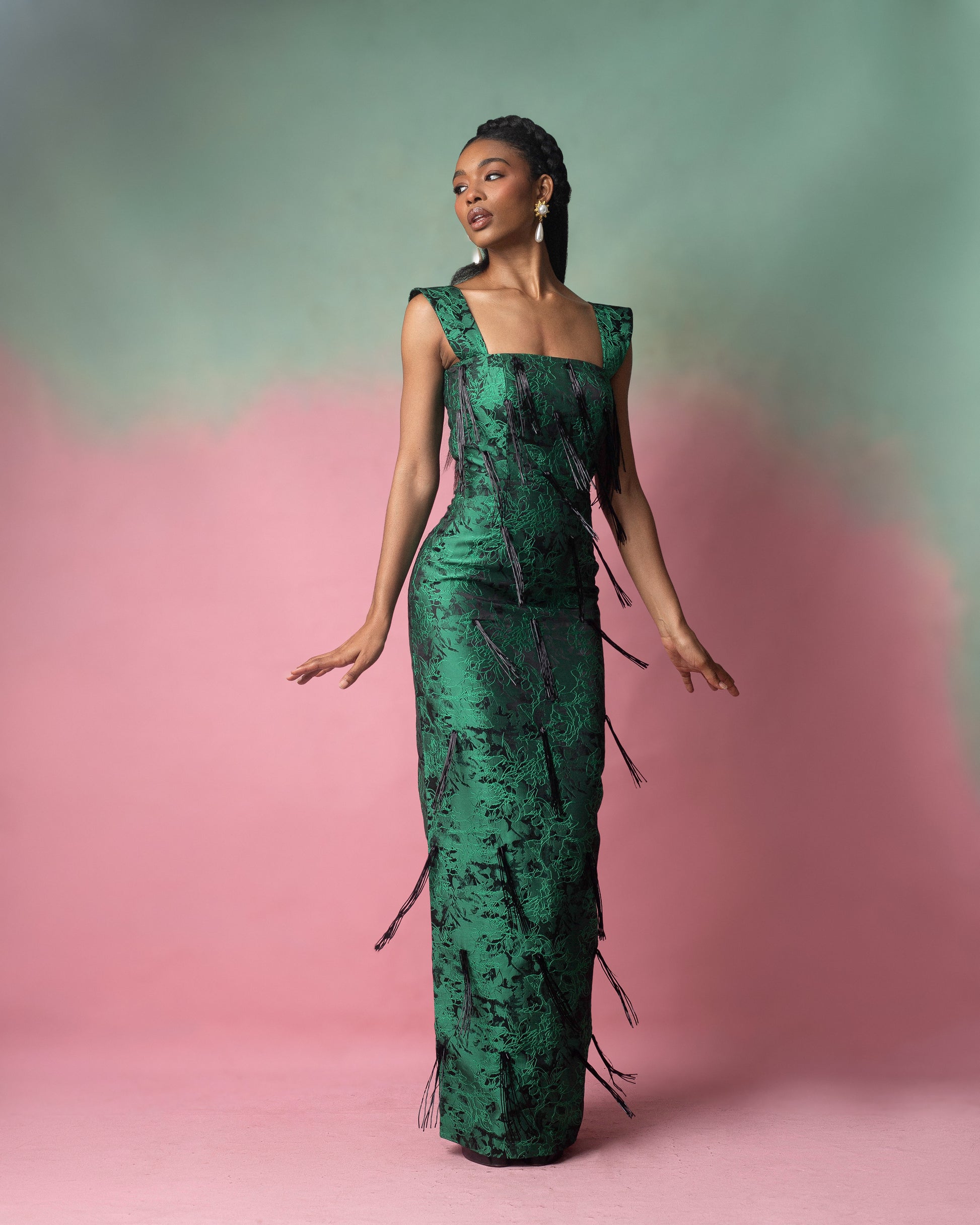 Tarieme Dress Green (Pre-order) Lady Biba US Tarieme Dress Green (Pre-order) Lady Biba US