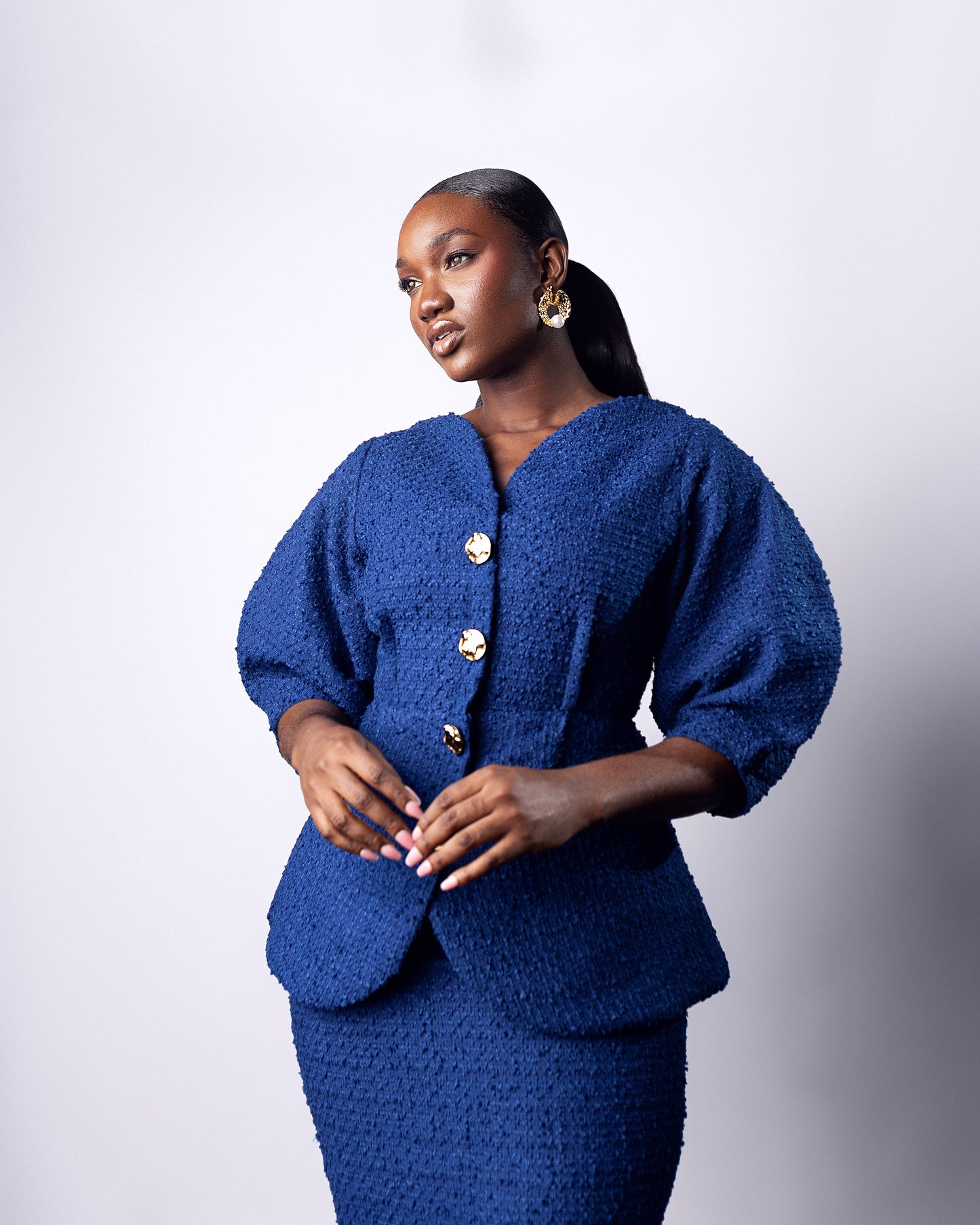 Thembe Skirt set Blue