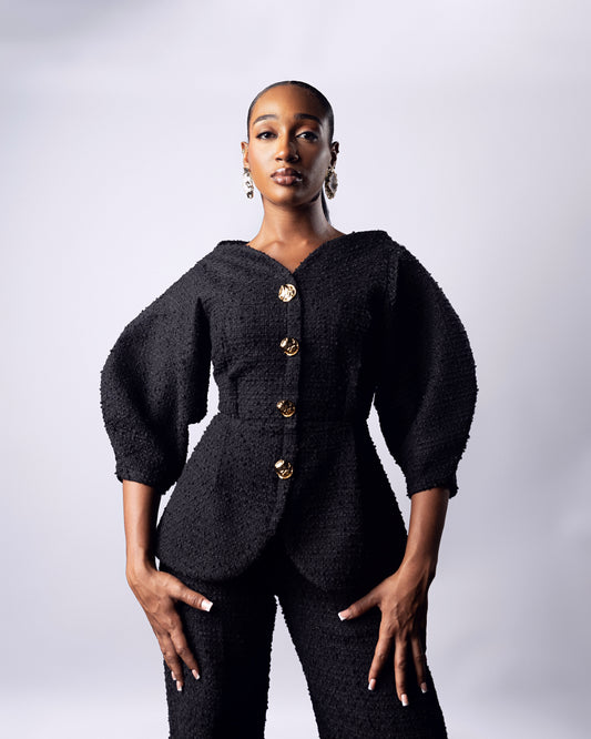 Thembe pant set Black