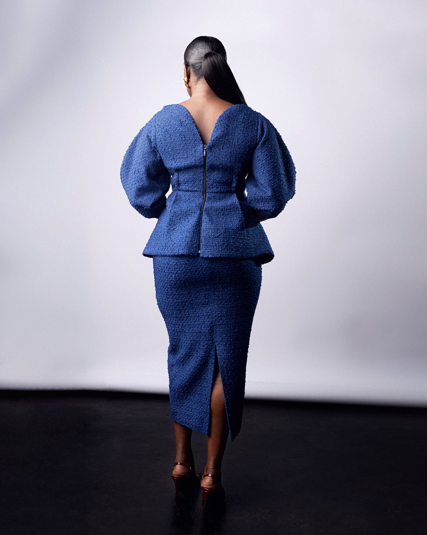Thembe Skirt set Blue